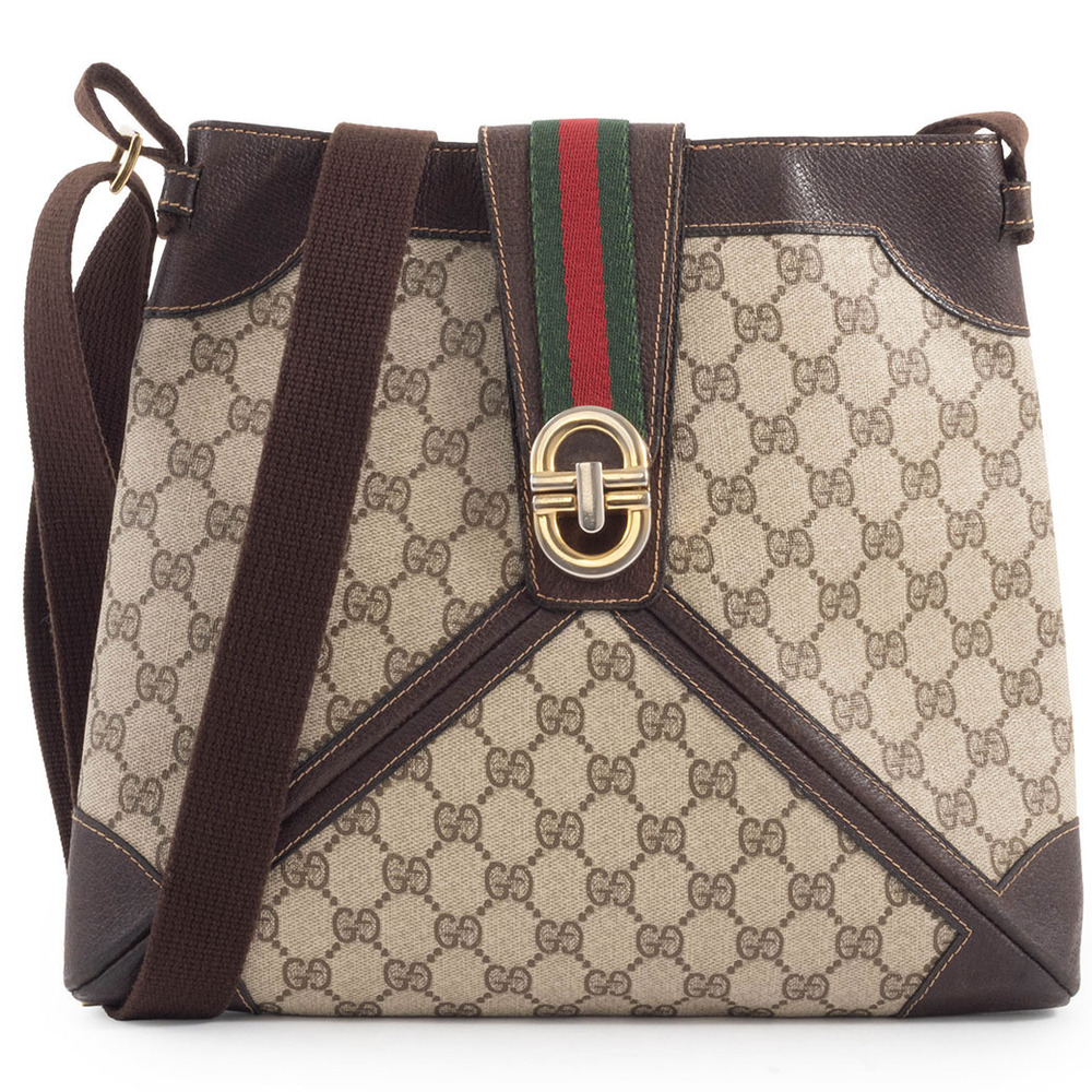 Gucci bag shoulder Sherry GG Supreme leather beige brown